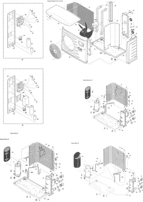 Vue éclatée pièces détachées Pompe a chaleur POWERFIRST 15 (W20PFIRST15M)